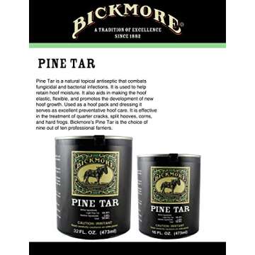 Bickmore Pine Tar 32oz - Hoof Care Formula for Horses