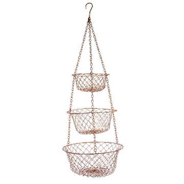 Fox Run Copper Hanging Fruit Baskets - Stylish & Functional