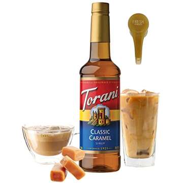 Classic Caramel Syrup for Coffee 25.4 Ounces Coffee Flavoring for Drinks with Fresh Finest Coffee Syrup Pump