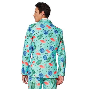 Tropical Flamingo Suit for Men - Vibrant Style for Parties