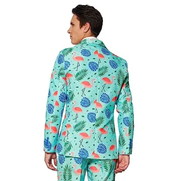 Tropical Flamingo Suit for Men - Vibrant Style for Parties