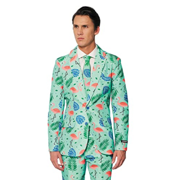 Tropical Flamingo Suit for Men - Vibrant Style for Parties