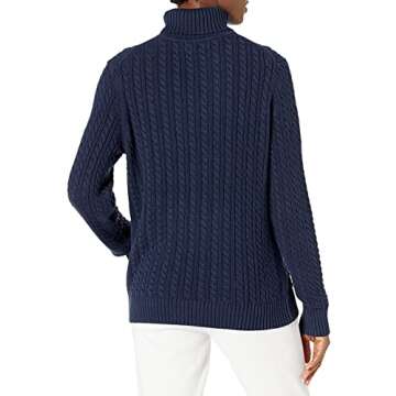 Fisherman Cable Turtleneck Sweater for Women
