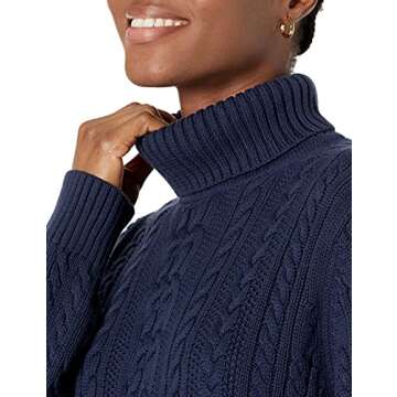Fisherman Cable Turtleneck Sweater for Women