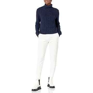 Fisherman Cable Turtleneck Sweater for Women