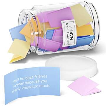 The Little Calm and Happy Company Happy Friendship Quotes Jar (30 Notes) Fun, Inspirational, Motivat...