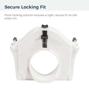 Drive Medical RTL12027RA 2-in-1 Raised Toilet Seat with Removable Padded Arms, Standard Seat