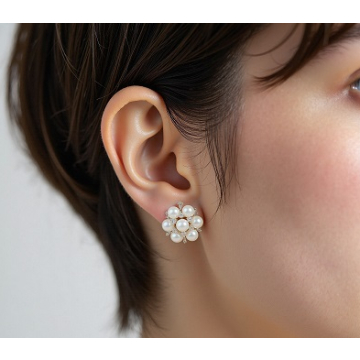 Diamond Earrings - Pearl And Lab Grown Diamond Stud Earrings