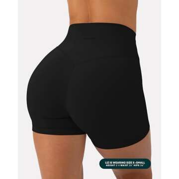 PAVOI Active High Waisted Workout Shorts - Soft & Stylish