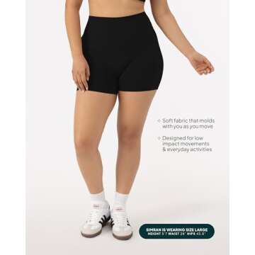 PAVOI Active High Waisted Workout Shorts - Soft & Stylish