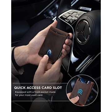 SERMAN BRANDS RFID Blocking Slim Leather Wallet for Men