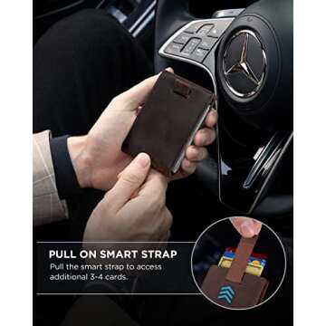 SERMAN BRANDS RFID Blocking Slim Leather Wallet for Men