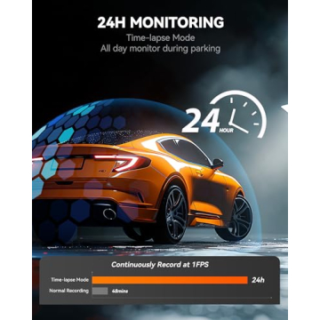 4K Mirror Dash Cam with Dual Cameras & Parking Assistance