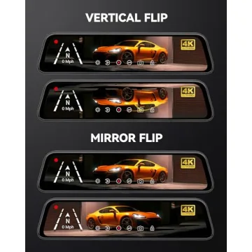 4K Mirror Dash Cam with Dual Cameras & Parking Assistance