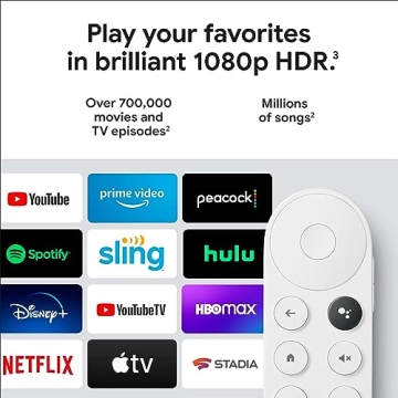 Chromecast HD Streaming Stick with Google TV & Voice Search