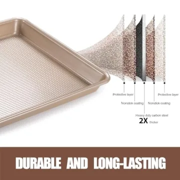 JOHO BAKING Nonstick Cookie Sheet Set for Baking All Ages