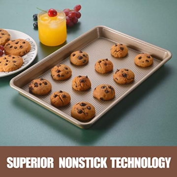 JOHO BAKING Nonstick Cookie Sheet Set for Baking All Ages