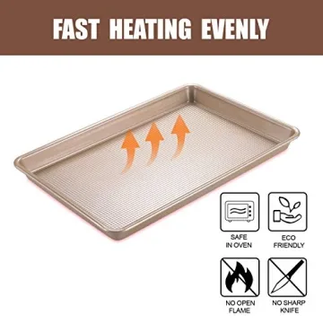 JOHO BAKING Nonstick Cookie Sheet Set for Baking All Ages