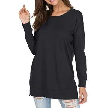 Levaca Womens Long Sleeve Casual Tunic Tops for Fall