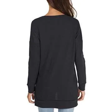 Levaca Womens Long Sleeve Casual Tunic Tops for Fall