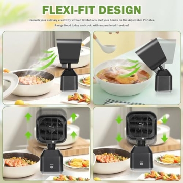 Portable Mini Range Hood with 2 Speed Control