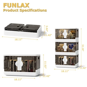 FUNLAX Collapsible Storage Bins Wheels 3 Pack Organizer