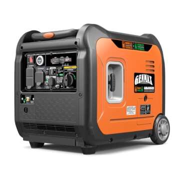 GENMAX Portable Generator, 6000W Super Quiet Dual Fuel Portable Engine with Remote/Electric Start, U...