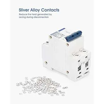 CHTAIXI DC Miniature Circuit Breaker, 2 Pole 500V 63 Amp Isolator for Solar PV System, Thermal Magnetic Trip, DIN Rail Mount, Chtaixi DC Disconnect Switch C63