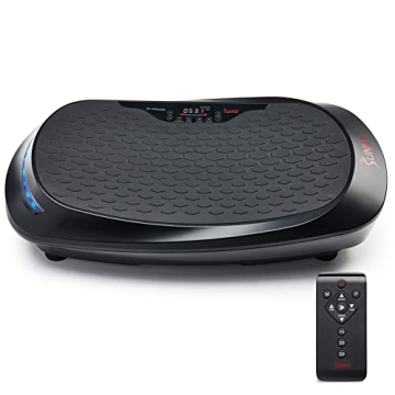 Sunny Health & Fitness FITBOARD 4D Vibration Plate Machine for Total Body Toning & Recovery with Rem...