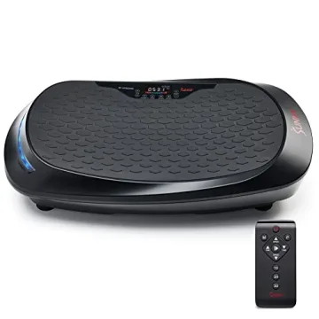 Sunny Health & Fitness FITBOARD 4D Vibration Plate Machine for Total Body Toning & Recovery with Rem...