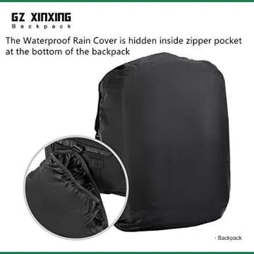 GZ XINXING 3 Day Hiking Molle Assault Pack Military Tactical Army Rucksack Backpack Bug Out Bag Daypack For Hunting Camping Hiking Traveling (Black1)