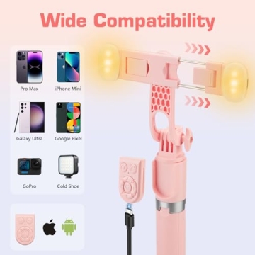 Versatile Selfie Stick Tripod with Rechargeable Remote