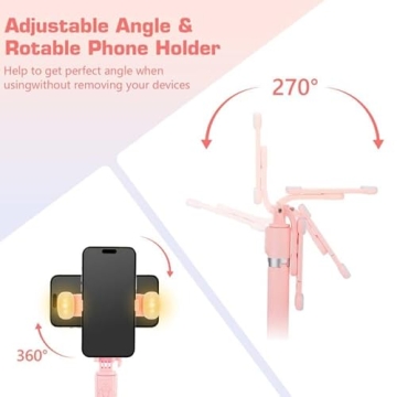 Versatile Selfie Stick Tripod with Rechargeable Remote
