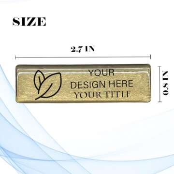 XRLSG Personalized Metal Tags Custom Metal Tags with Magnets Pin Identification Badges with Logo Nam...