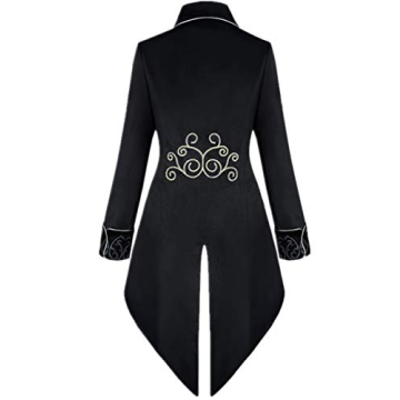Crubelon Men's Steampunk Tailcoat Jacket for Costume