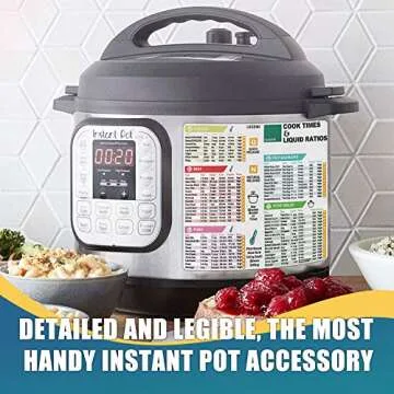 Instant Pot Cheat Sheet Magnet Set for Quick Cooking Reference