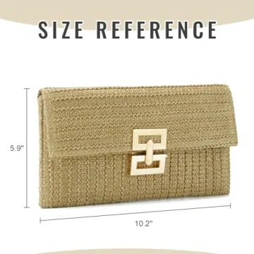 Freie Liebe Straw Clutch for Women Stylish Beach Bag