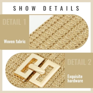 Freie Liebe Straw Clutch for Women Stylish Beach Bag