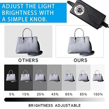 ZKEEZM Light Box Photography 20"x20" with 80LED Lights and 6 Color Backdrops Photo Box with Lights, ...