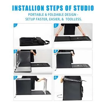 ZKEEZM Light Box Photography 20"x20" with 80LED Lights and 6 Color Backdrops Photo Box with Lights, Foldable Light Box with Adjustable Brightness, 6000-6500K Dimmable Portable Picture Box Shooting