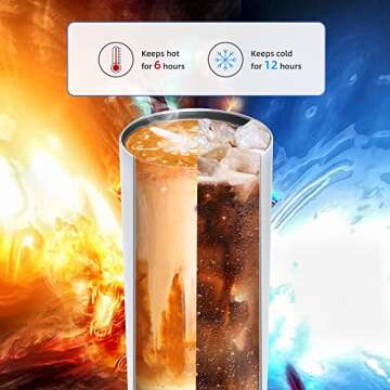 CHLJAR Sublimation Tumblers Bulk 20 oz Skinny, 25 Pack Stainless Steel Double Wall Insulated Straight White Blank Cups with Lid and Straw, Polymer Coating for Heat Transfer