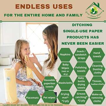 Eco-Friendly Reusable Paper Towels Pack for Sustainable Living