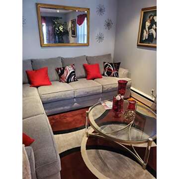 Thmyo 4-Pack 100% Cotton Comfortable Solid Decorative Throw Pillow Case Square Cushion Cover Pillowcase Sublimation Blank Christmas DIY Throw Pillow Covers for Couch Sofa Bed(20x20inch/50x50cm,Red)