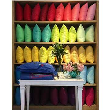 Thmyo 4-Pack 100% Cotton Comfortable Solid Decorative Throw Pillow Case Square Cushion Cover Pillowcase Sublimation Blank Christmas DIY Throw Pillow Covers for Couch Sofa Bed(20x20inch/50x50cm,Red)