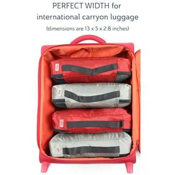 Slim Travel Packing Cubes - 4 Piece Organizer System