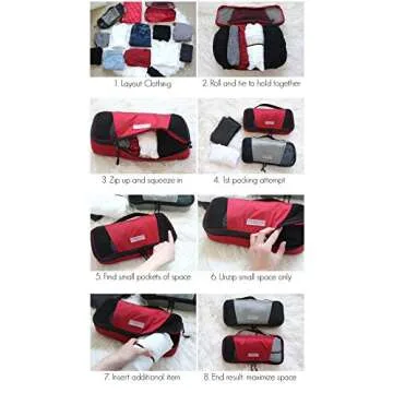 Slim Travel Packing Cubes - 4 Piece Organizer System