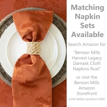Rust/Burnt Orange Damask Table Cloth for Thanksgiving