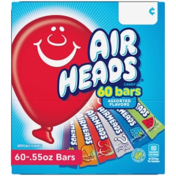 Airheads Candy Bars - 60 Full Size Chewy Treats