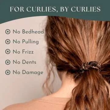 Authentic Mulberry Silk Skinny Hair Match Scrunchies for Women, Anti Breakage Hair Ties for Curly Thick & Thin Hair, No Dent & Pull, 100% Silk for Buns, Sleep & Ponytail, Medium/Deep Brunette (4 Pack)