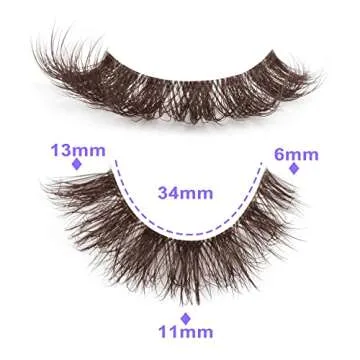 Mavphnee Brown Cat Eye False Eyelashes for Natural Beauty
